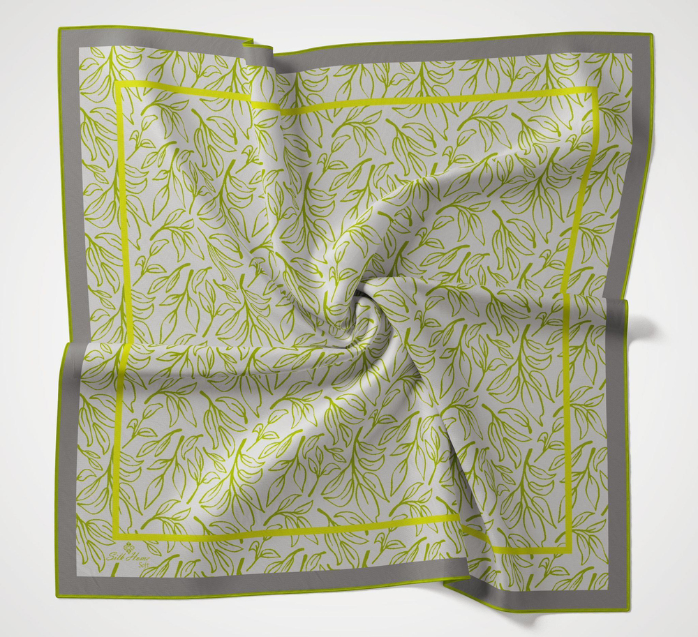 Silk Home Desenli Soft Eşarp - 1021 - Gri Antrasit