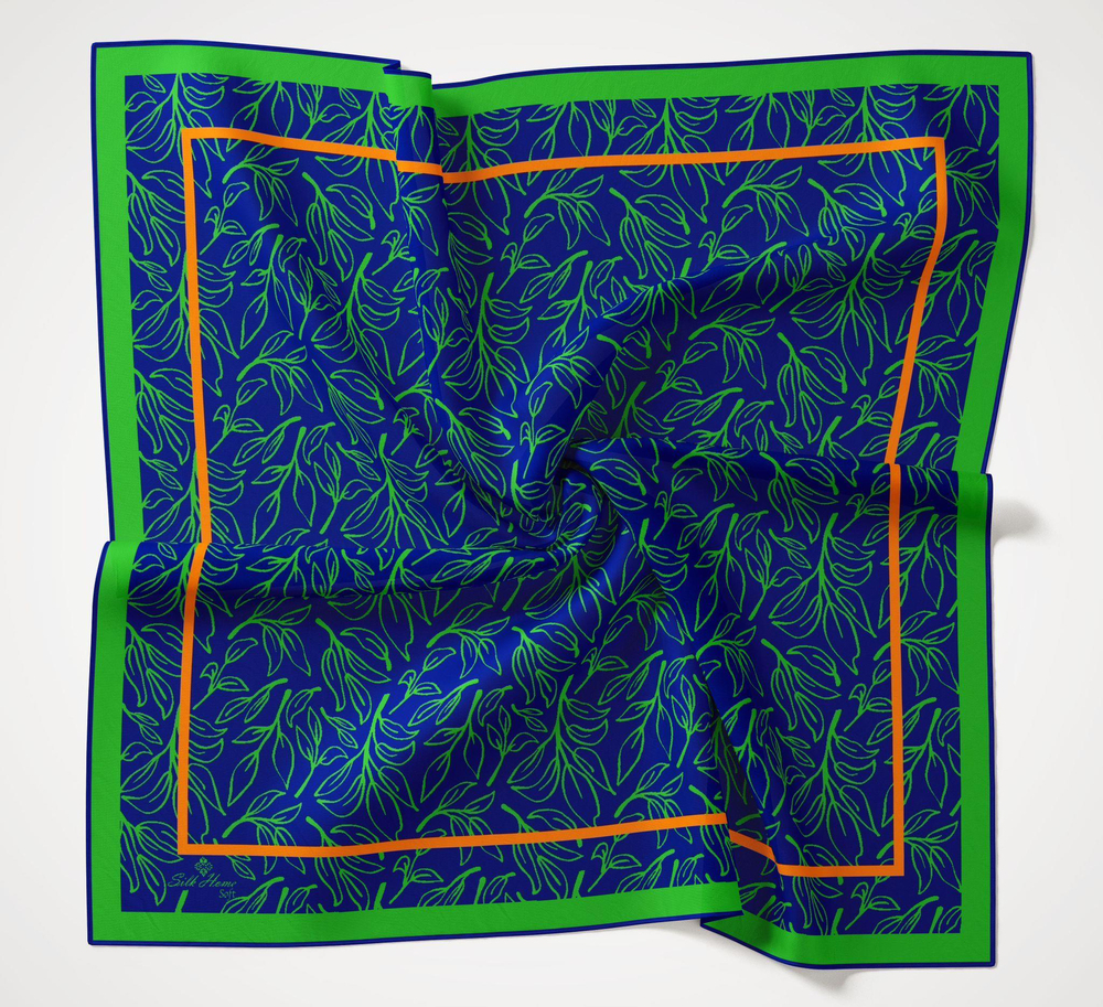 Silk Home Desenli Soft Eşarp - 1021 - Mor Fıstık