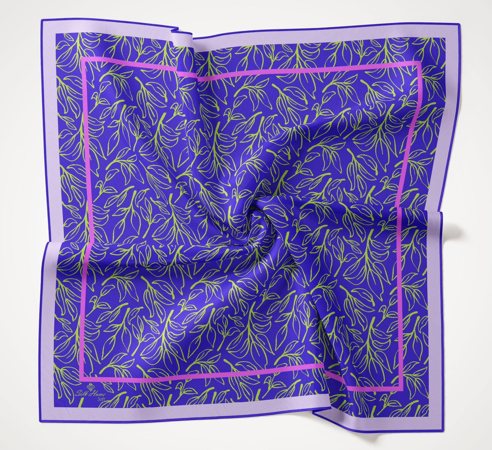 Silk Home Desenli Soft Eşarp - 1021 - Saks Lila