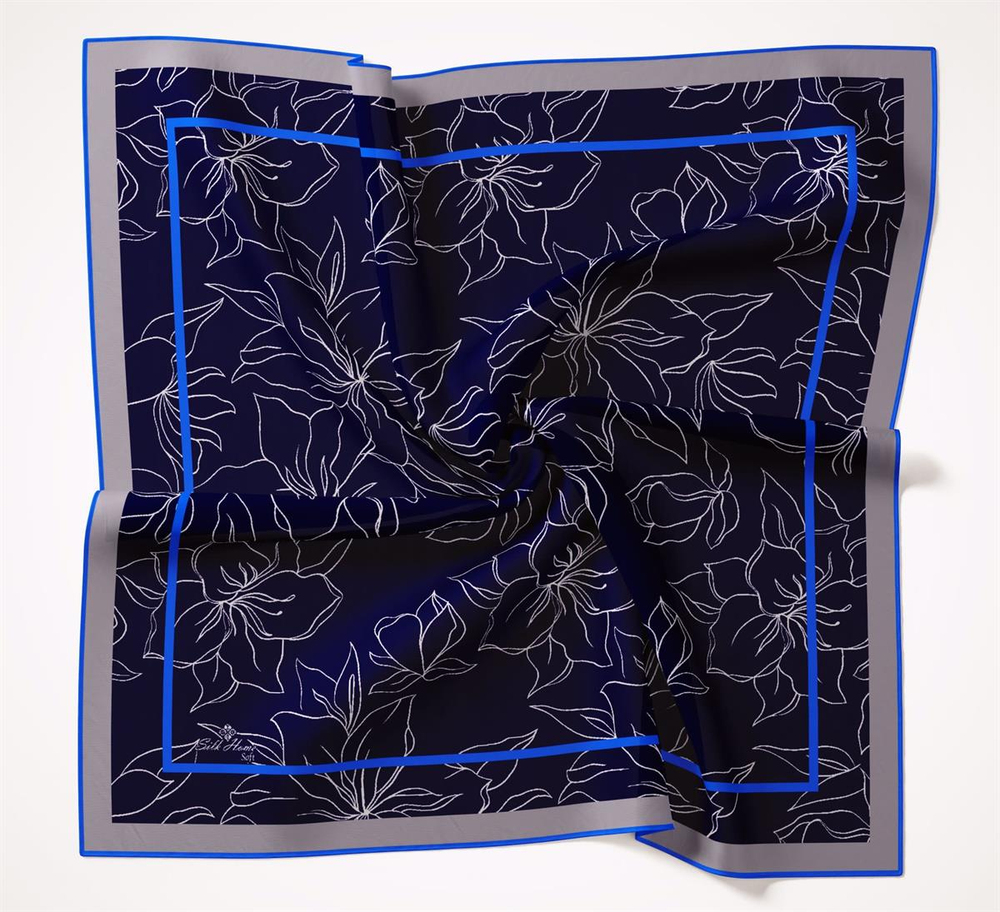 Silk Home Desenli Soft Eşarp - Siyah Gri