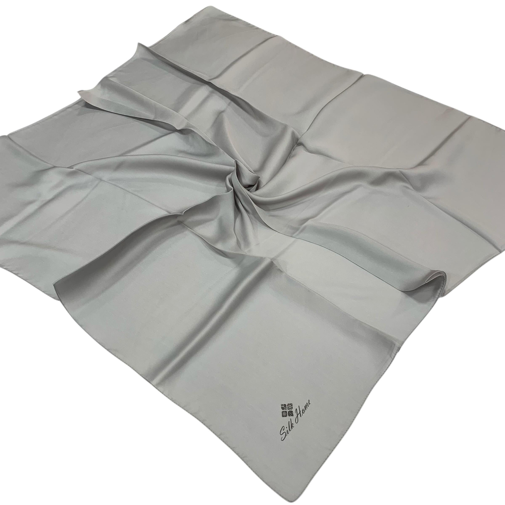 Silk Home Düz Shiny Eşarp - Koyu Gümüş