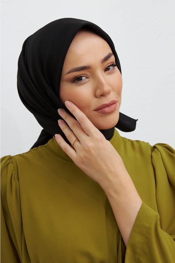 Silk Home Düz Twill Eşarp - Siyah