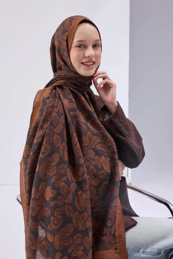 Silk Home Mayda Şal - 81016-10 Kızıl Kahve