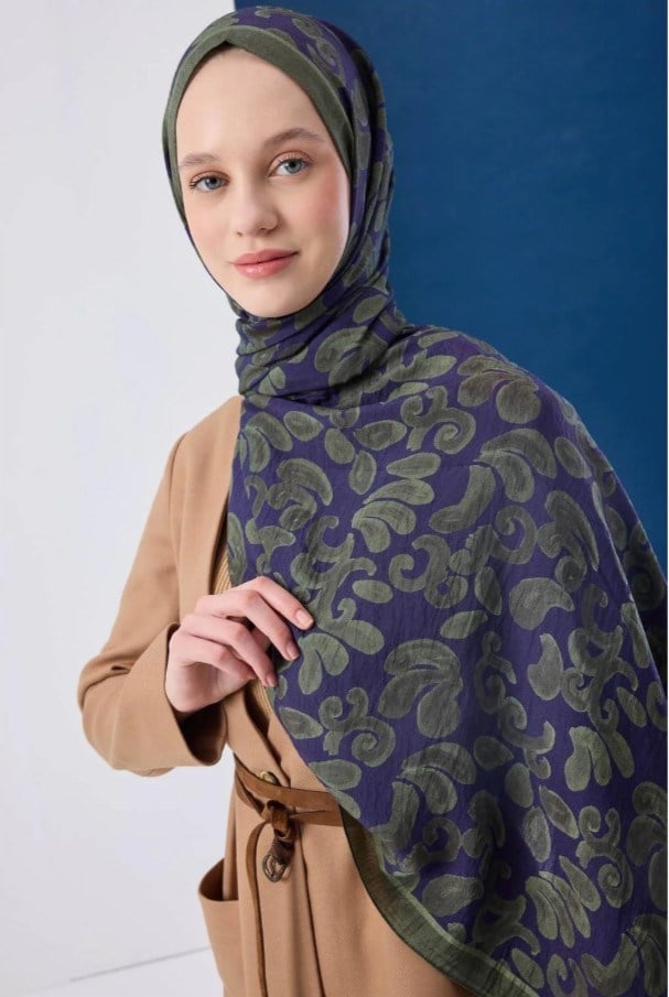 Silk Home Mayda Şal - 81016-22 Lacivert Yeşil
