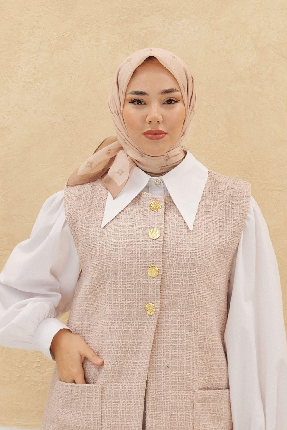 Silk Home Olinda Eşarp - Bej Camel