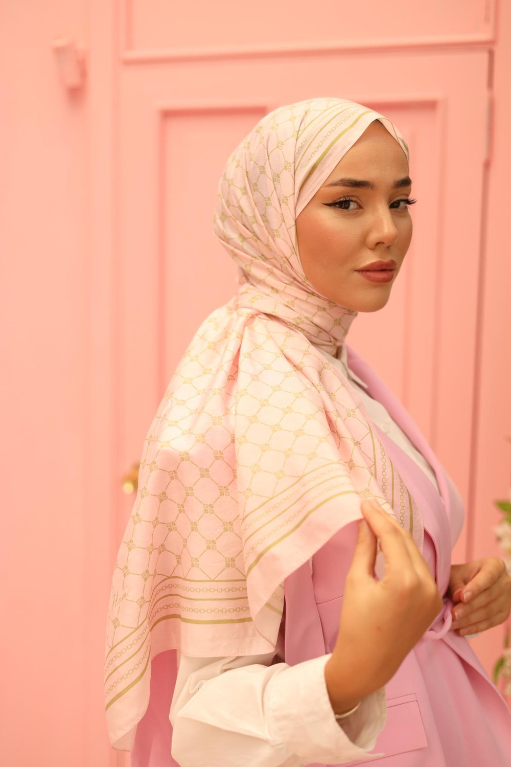 Silk Home Olinda Şal - 49005 - 26 Pembe Yeşil