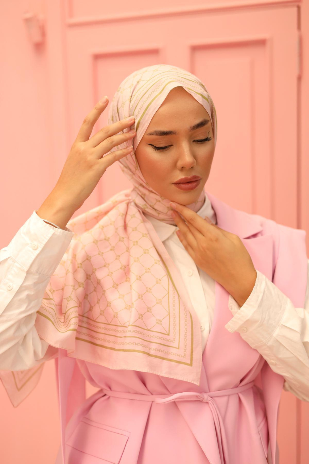 Silk Home Olinda Şal - 49005 - 26 Pembe Yeşil