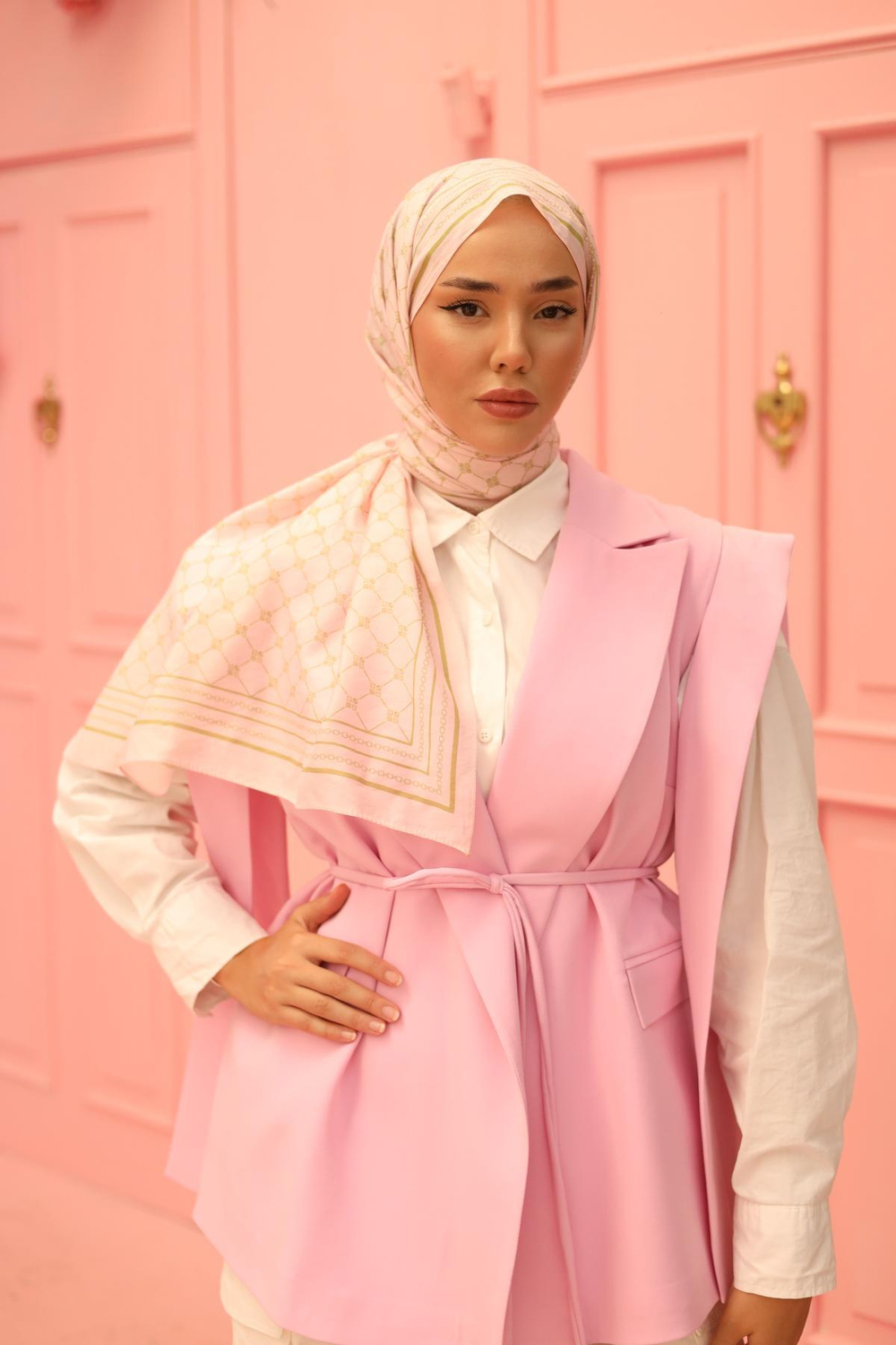 Silk Home Olinda Şal - 49005 - 26 Pembe Yeşil