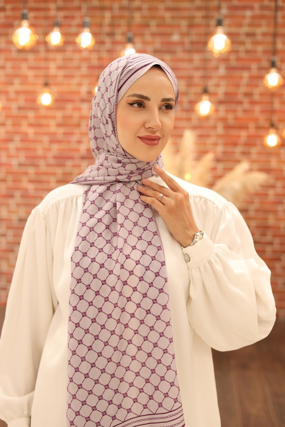Silk Home Olinda Şal - 49005 - 28 Gül Kurusu Şarabi