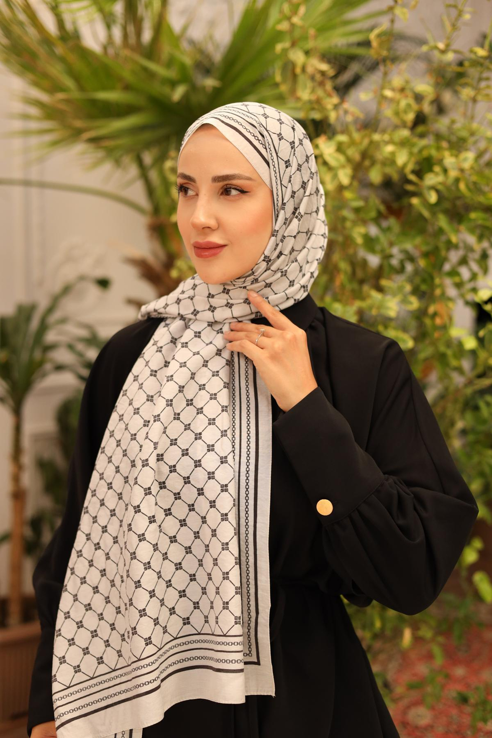 Silk Home Olinda Şal - 49005 - 02 Siyah Gri