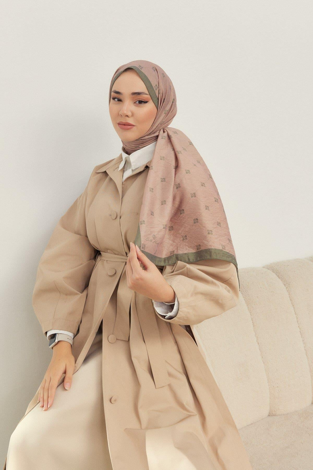 Silk Home Olinda Şal - 49003 - Vizon Haki