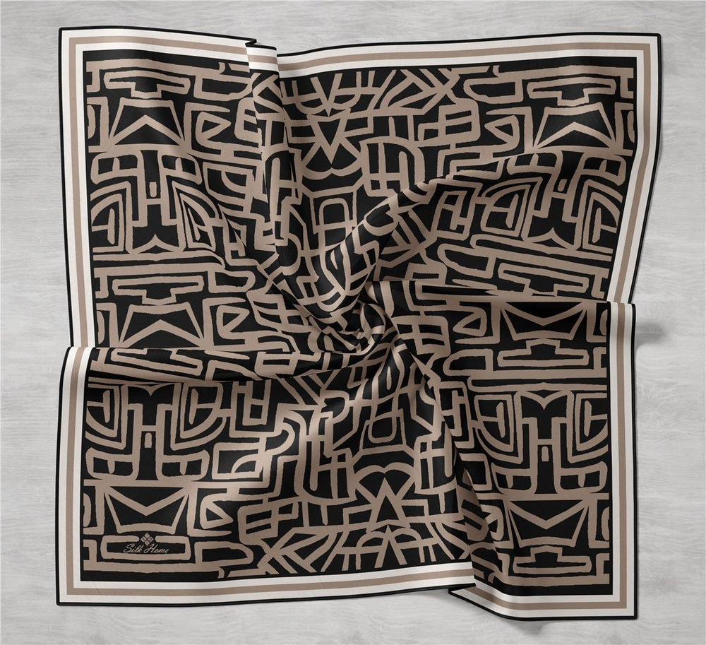 Silk Home Twill İpek Eşarp - 11391-13 Siyah Vizon