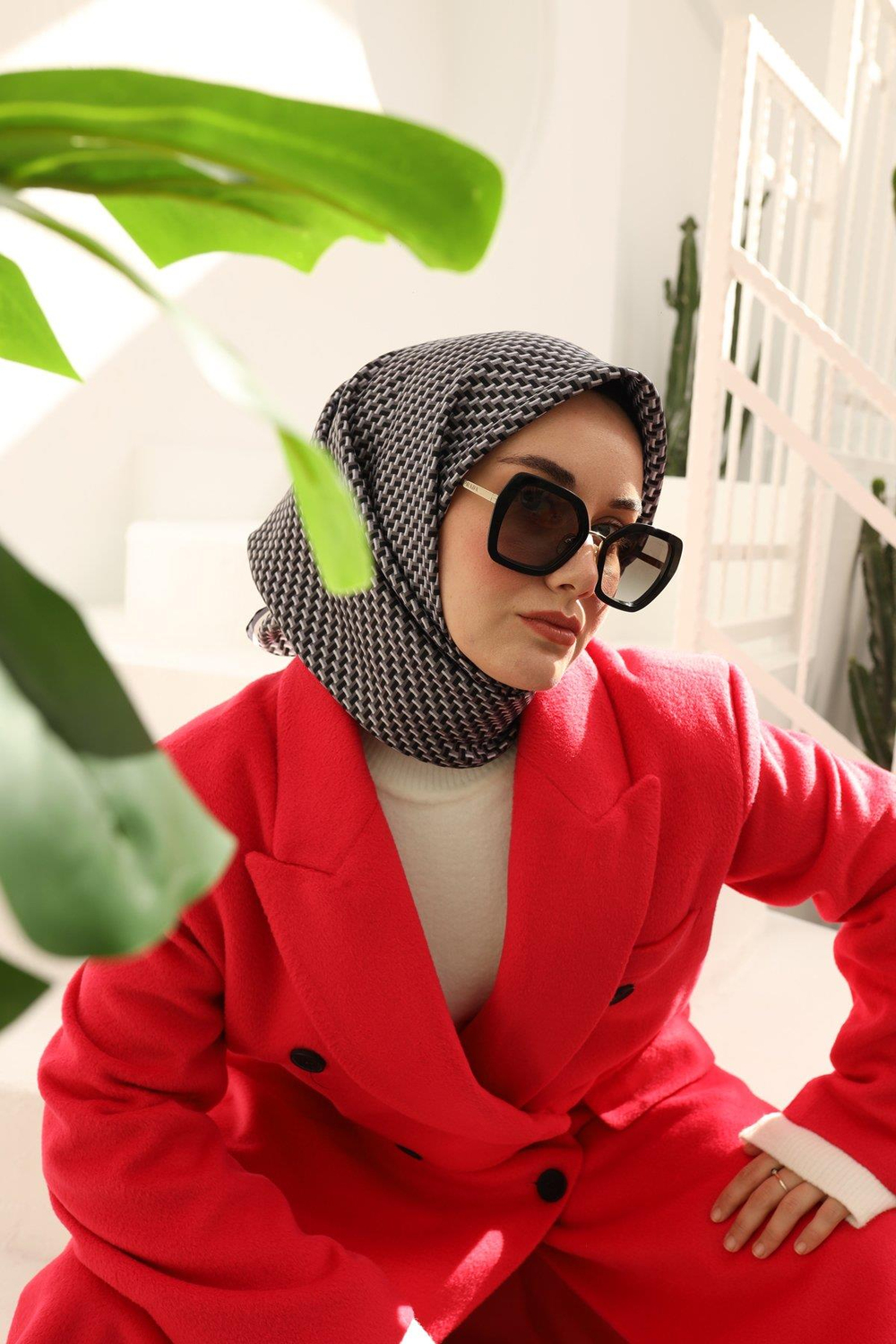 Silk Home Twill İpek Eşarp - 11409-29 Siyah Füme Gri