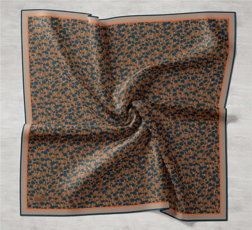 Silk Home Twill İpek Eşarp - 11412-42 Acı Kahve