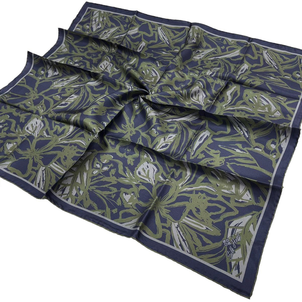 Silk Home Twill İpek Eşarp - 11419-24 Lacivert Haki