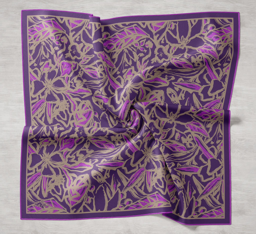 Silk Home Twill İpek Eşarp - 11419-44 Mor Lila