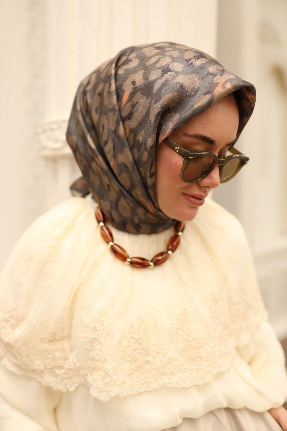 Silk Home Twill İpek Eşarp - 11451-14 Antrasit