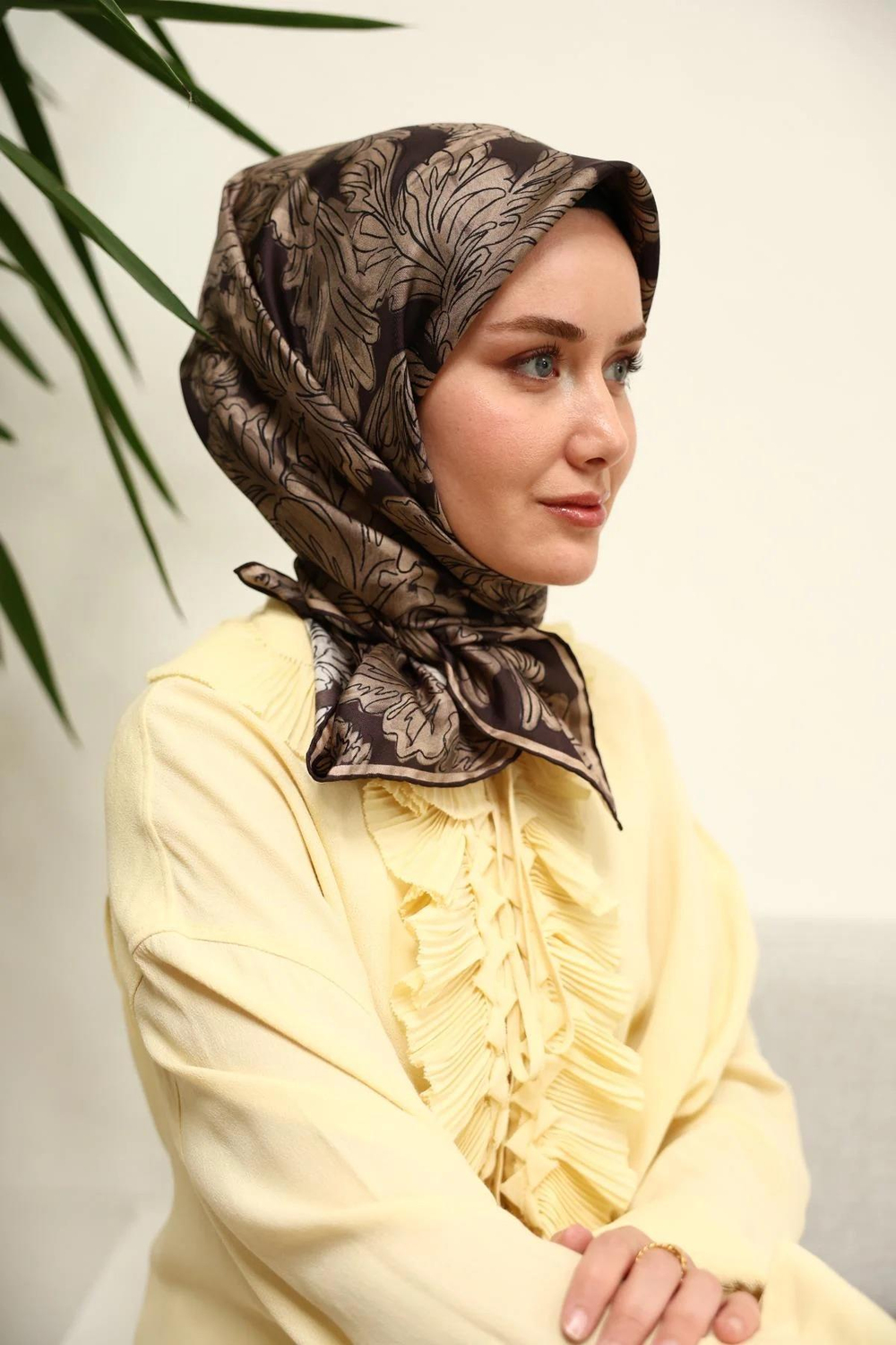Silk Home Twill İpek Eşarp - 11468-29 Acı Kahve