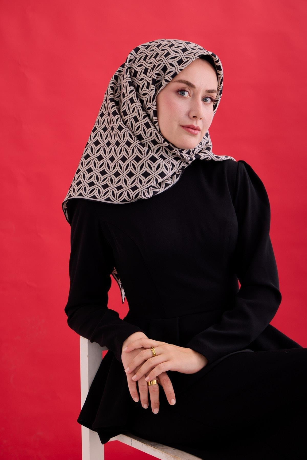 Silk Home Twill İpek Eşarp - 11479-02 Siyah Gri