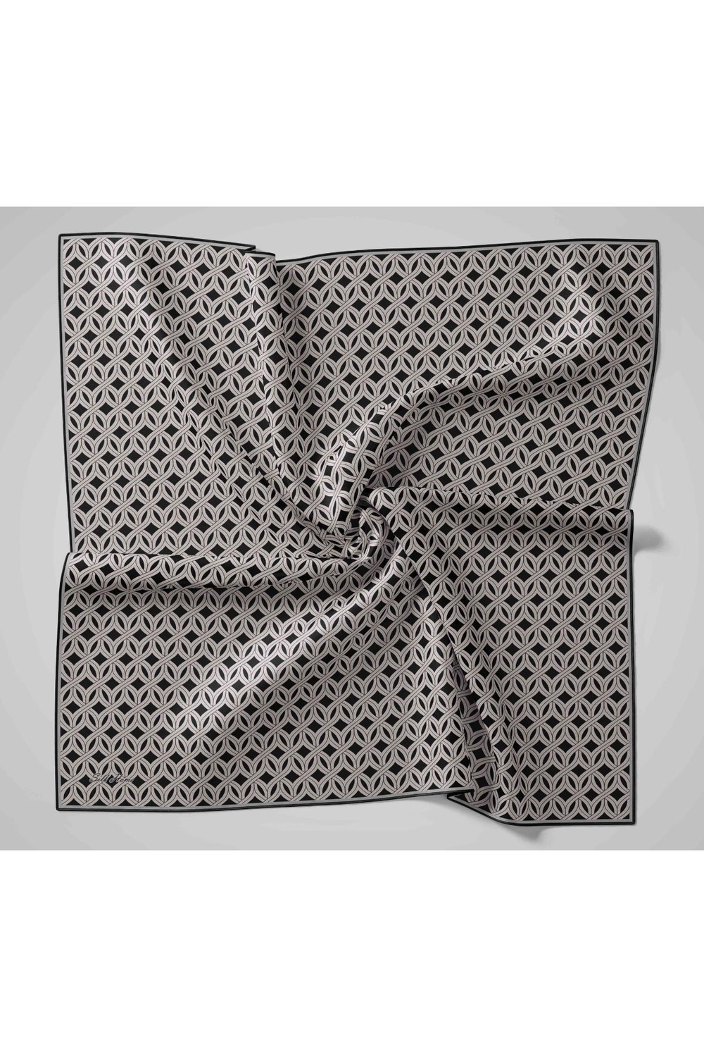 Silk Home Twill İpek Eşarp - 11479-02 Siyah Gri