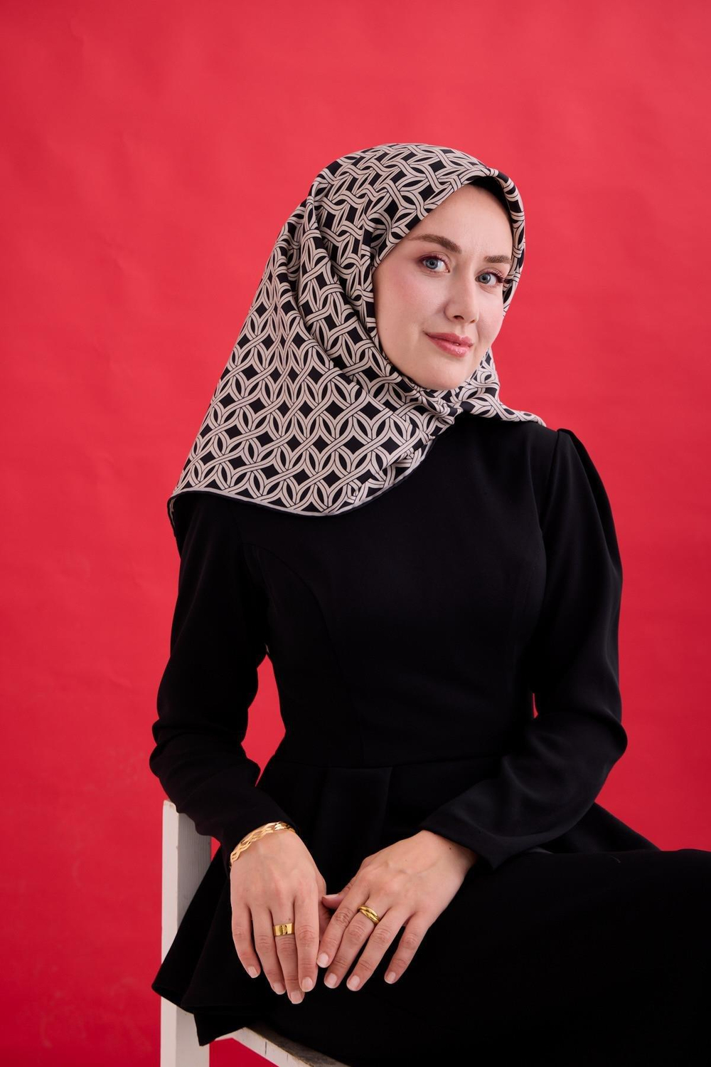 Silk Home Twill İpek Eşarp - 11479-02 Siyah Gri