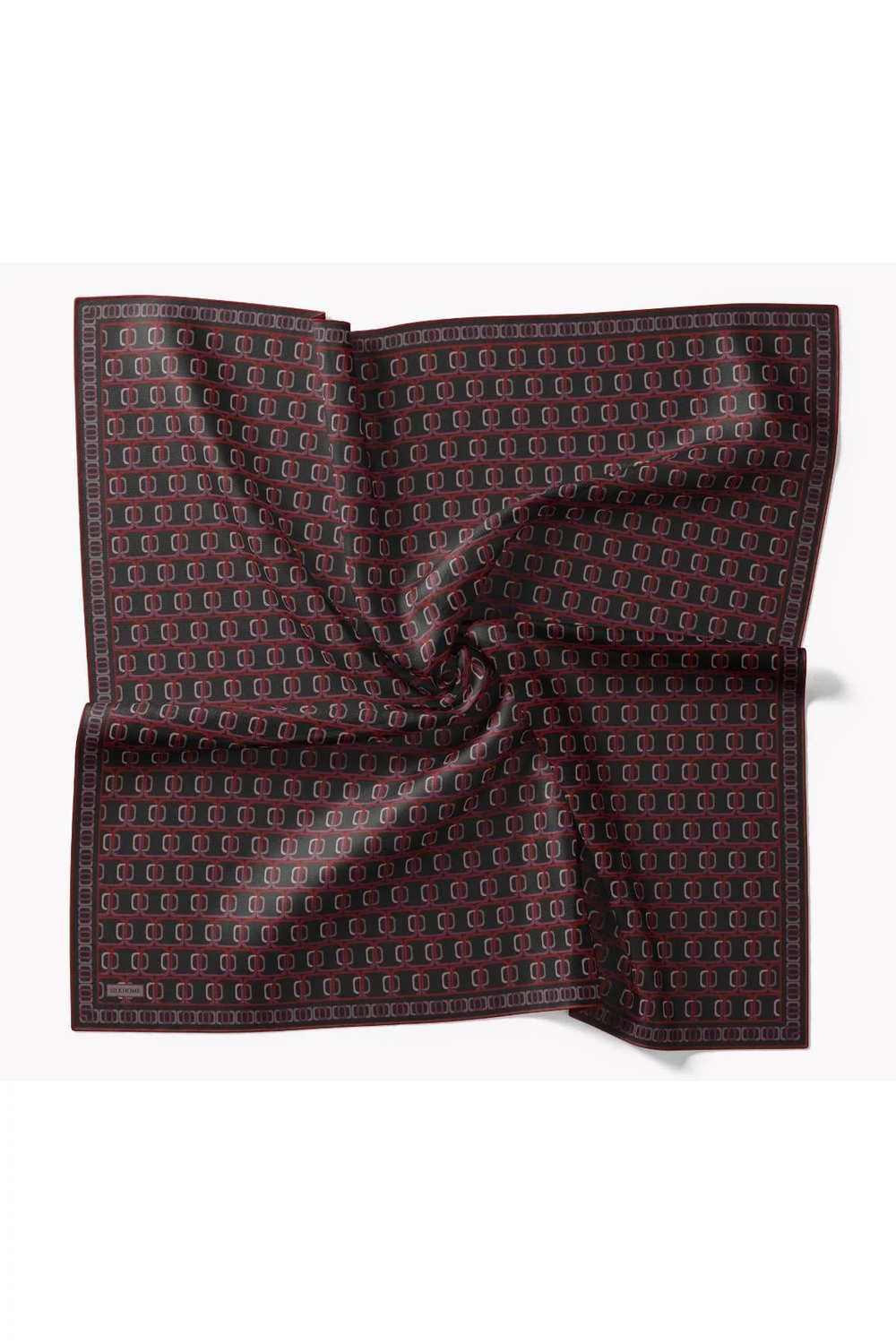 Silk Home Twill İpek Eşarp - 11521-09 Siyah Bordo