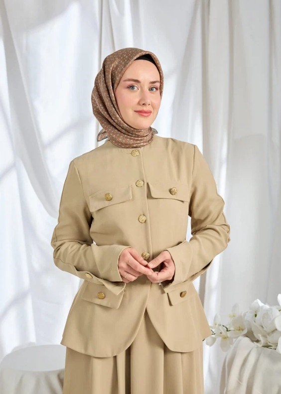 Silk Home Twill İpek Eşarp - 11540-14 Kahverengi
