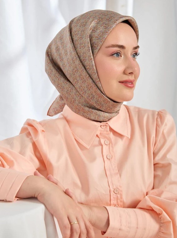 Silk Home Twill İpek Eşarp - 11540-15 Vizon