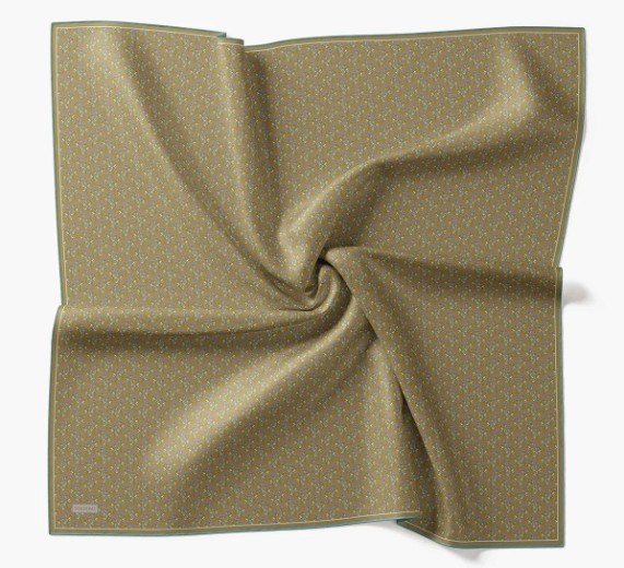 Silk Home Twill İpek Eşarp - 11540-17 Yağ Yeşili