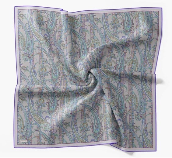 Silk Home Twill İpek Eşarp - 11542-09 Gümüş