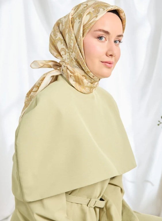 Silk Home Twill İpek Eşarp - 11542-12 Krem