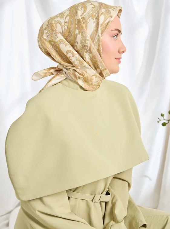 Silk Home Twill İpek Eşarp - 11542-12 Krem