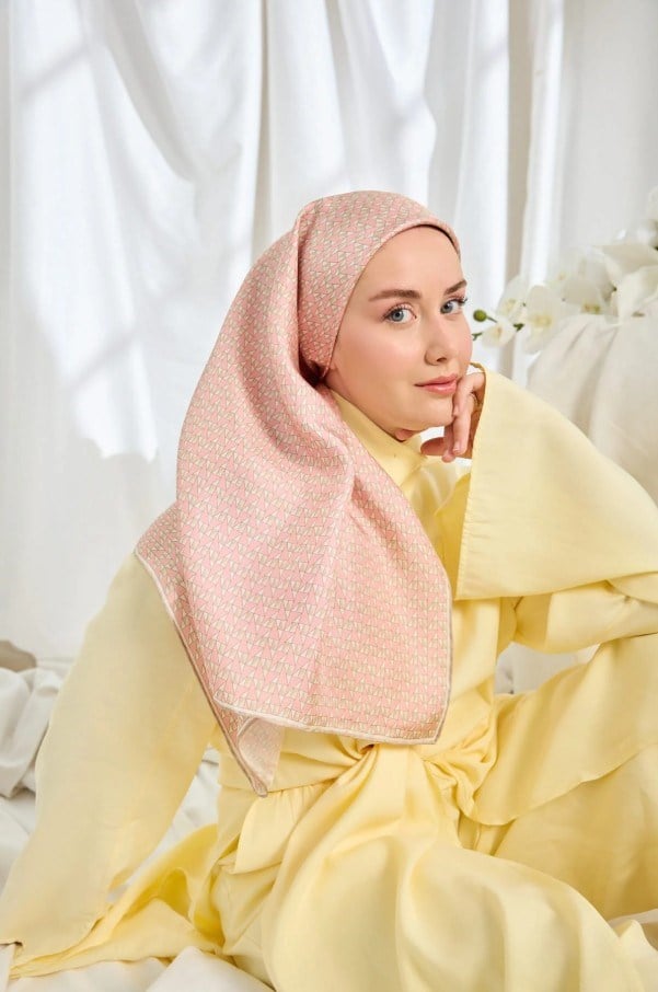 Silk Home Twill İpek Eşarp - 11547-05 Pembe