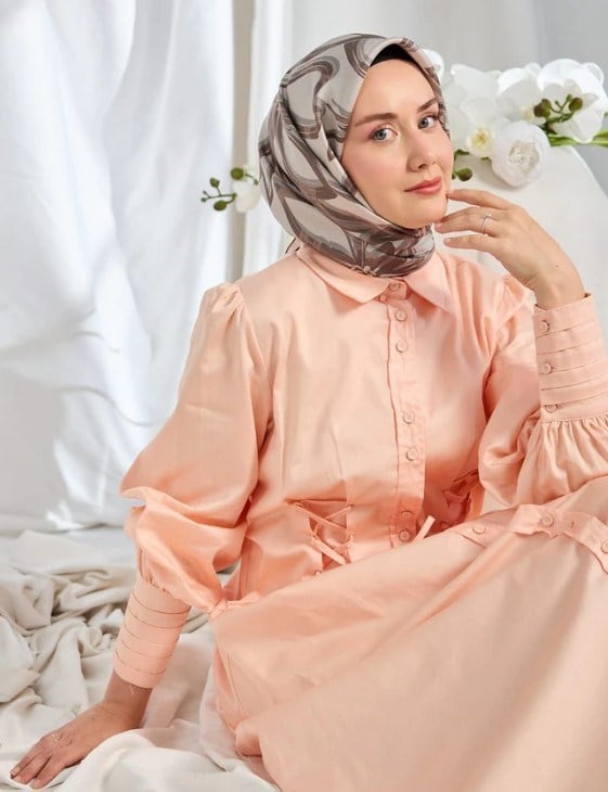 Silk Home Twill İpek Eşarp - 11548-02 Koyu Gri