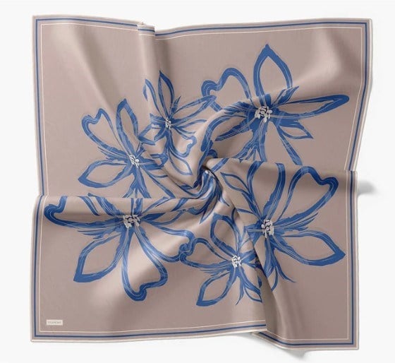 Silk Home Twill İpek Eşarp - 11548-17 Koyu Vizon