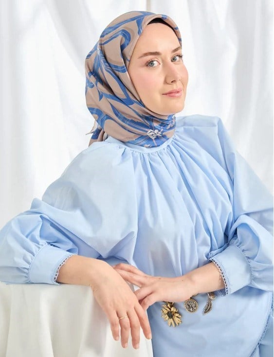 Silk Home Twill İpek Eşarp - 11548-17 Koyu Vizon