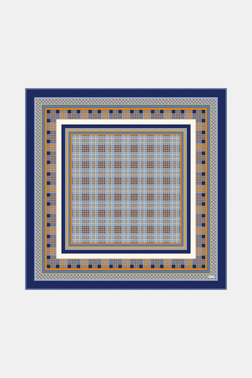 Vakko Twill İpek Eşarp - 2688-53 Lacivert Bej