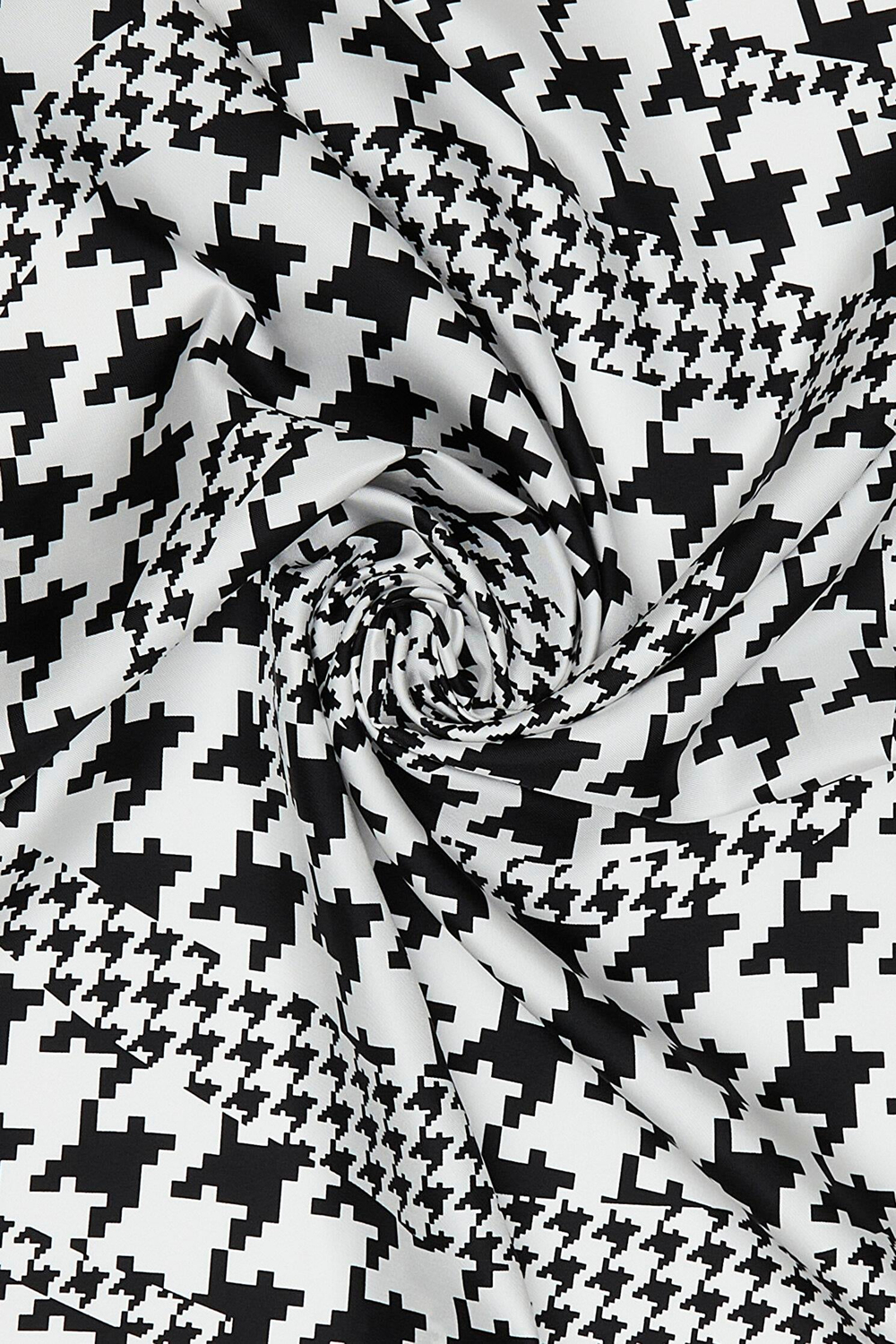 Vakko Twill İpek Eşarp - 27263 - Siyah Kırmızı