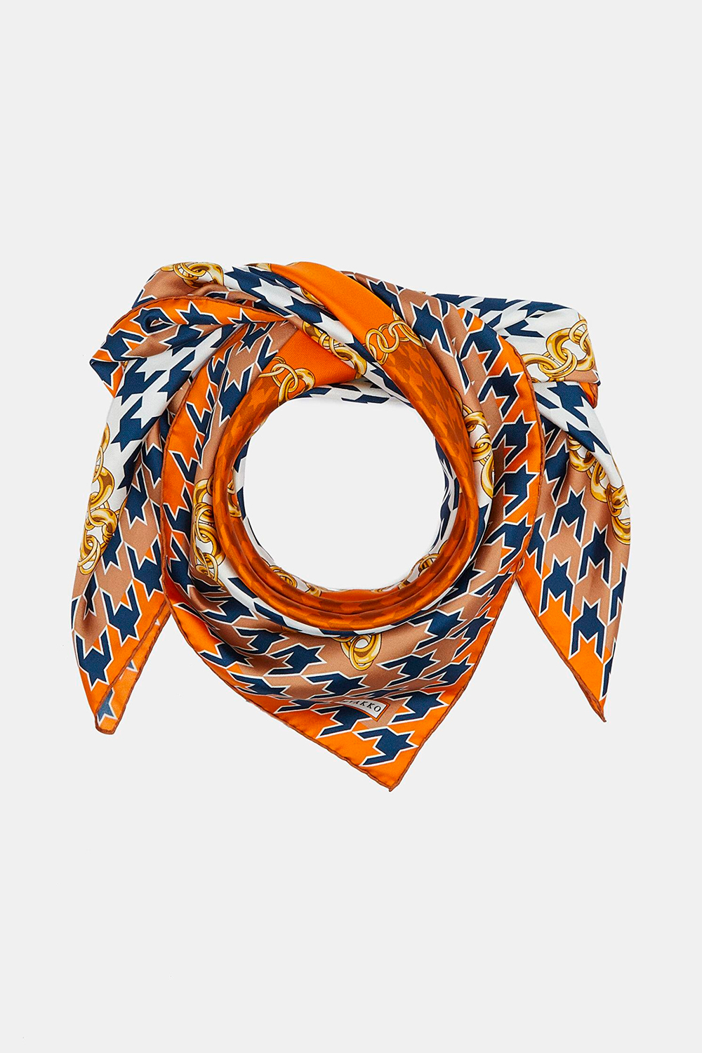 Vakko Twill İpek Eşarp - 36259 - Turuncu