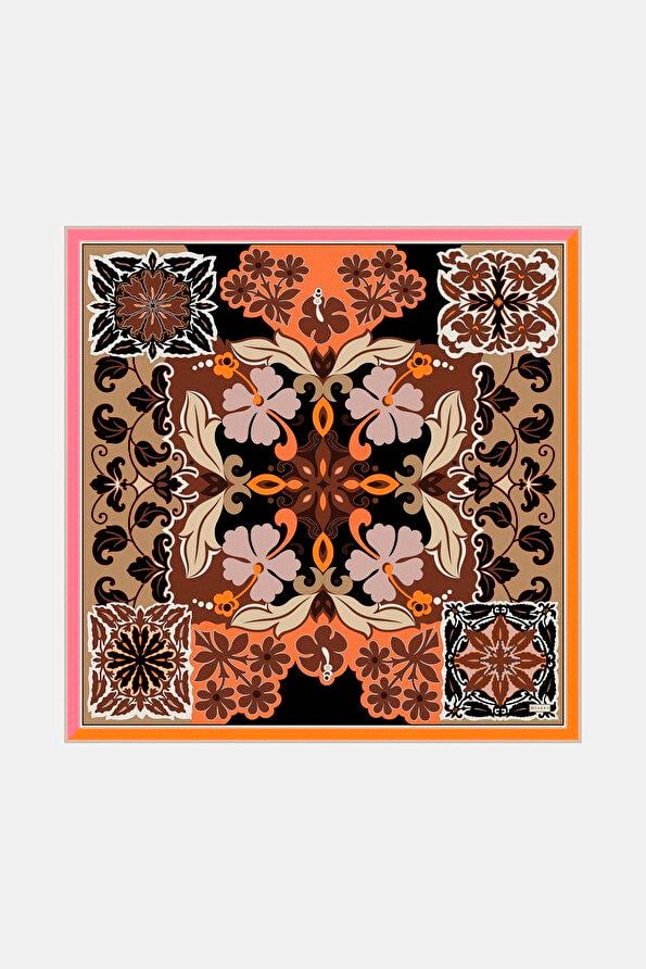 Vakko Twill İpek Eşarp - 41096 - Siyah