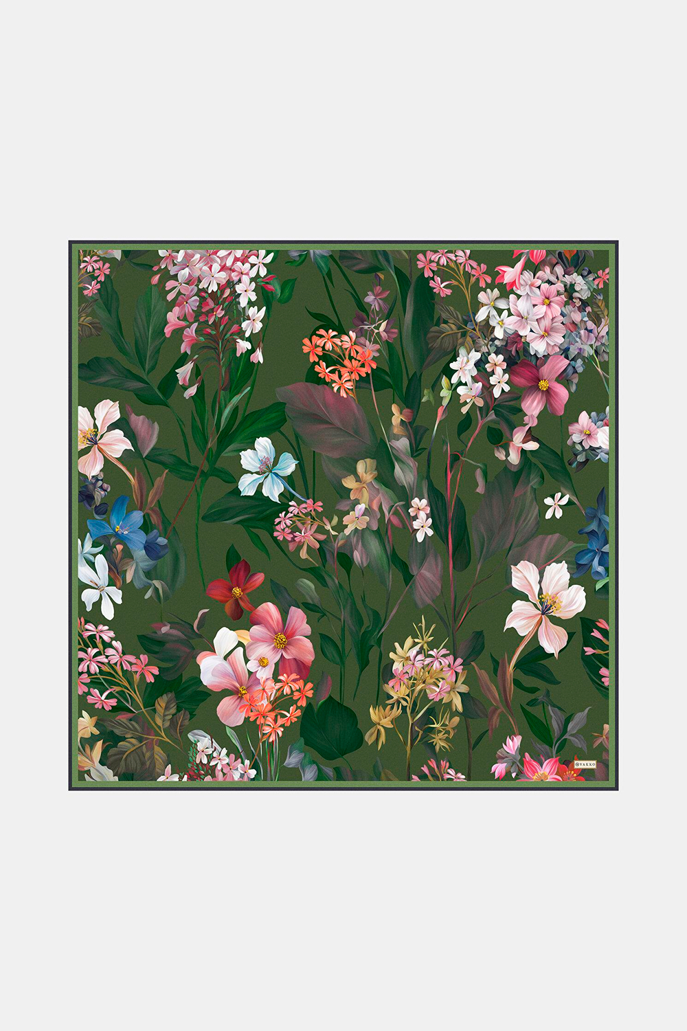 Vakko Twill İpek Eşarp - 4145-88 Zümrüt