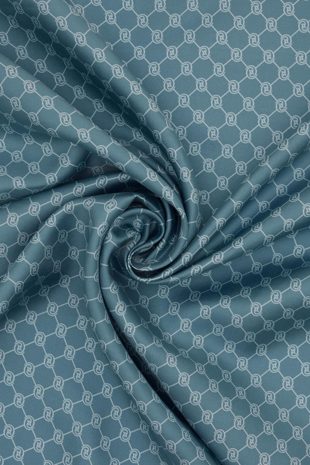 Vakko Twill İpek Eşarp - Özel Seri - Gök Mavi