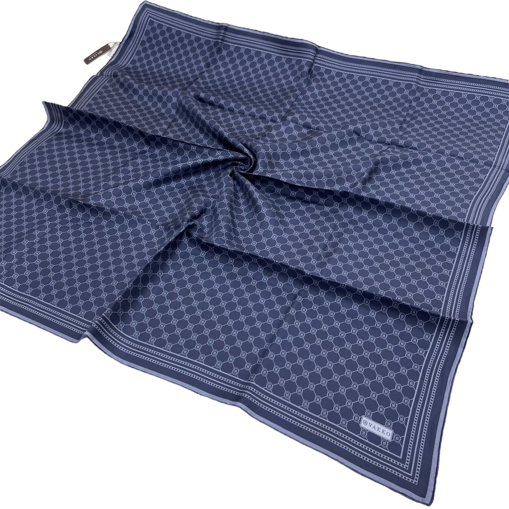 Vakko Twill İpek Eşarp - Özel Seri - İndigo