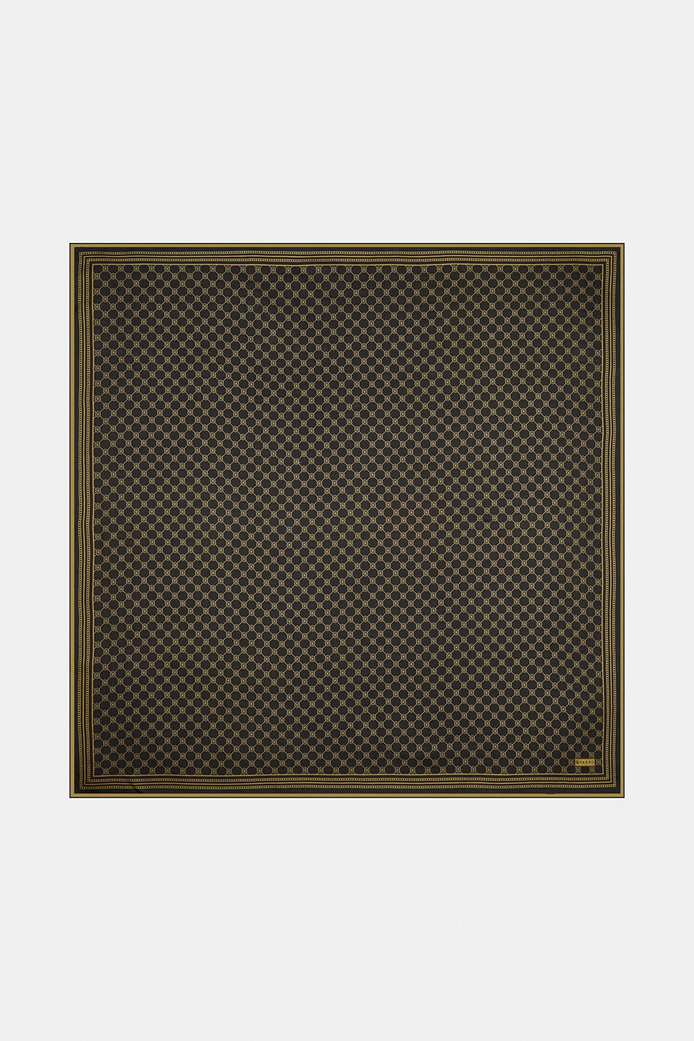 Vakko Twill İpek Eşarp - Özel Seri - Kahve Gold