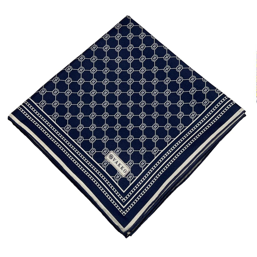 Vakko Twill İpek Eşarp - Özel Seri - Lacivert