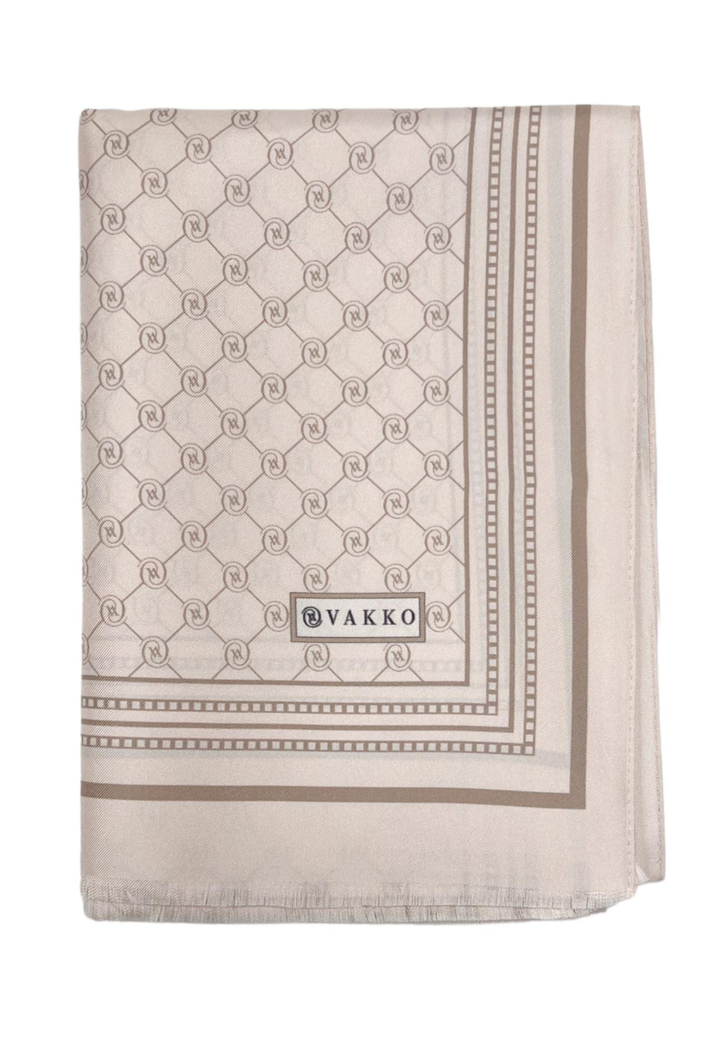 Vakko Twill İpek Şal - Özel Seri - Pudra