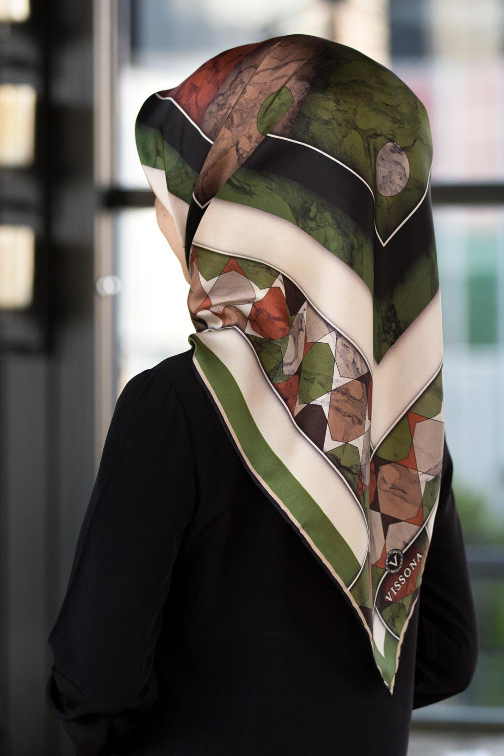 Vissona Twill İpek Eşarp - 17242 - 0037-0011