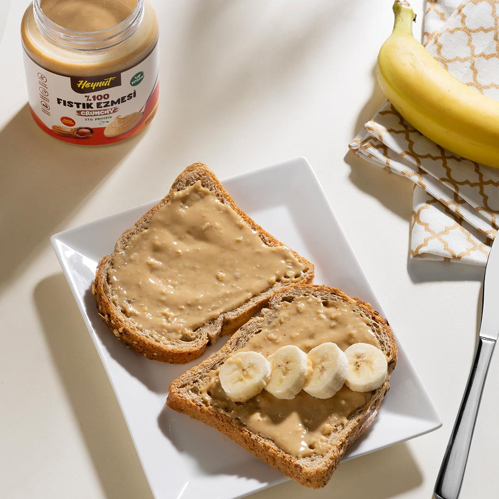 Şeker ilavesiz %100 Fıstık Ezmesi (Parçacıklı Kıvam) 350g