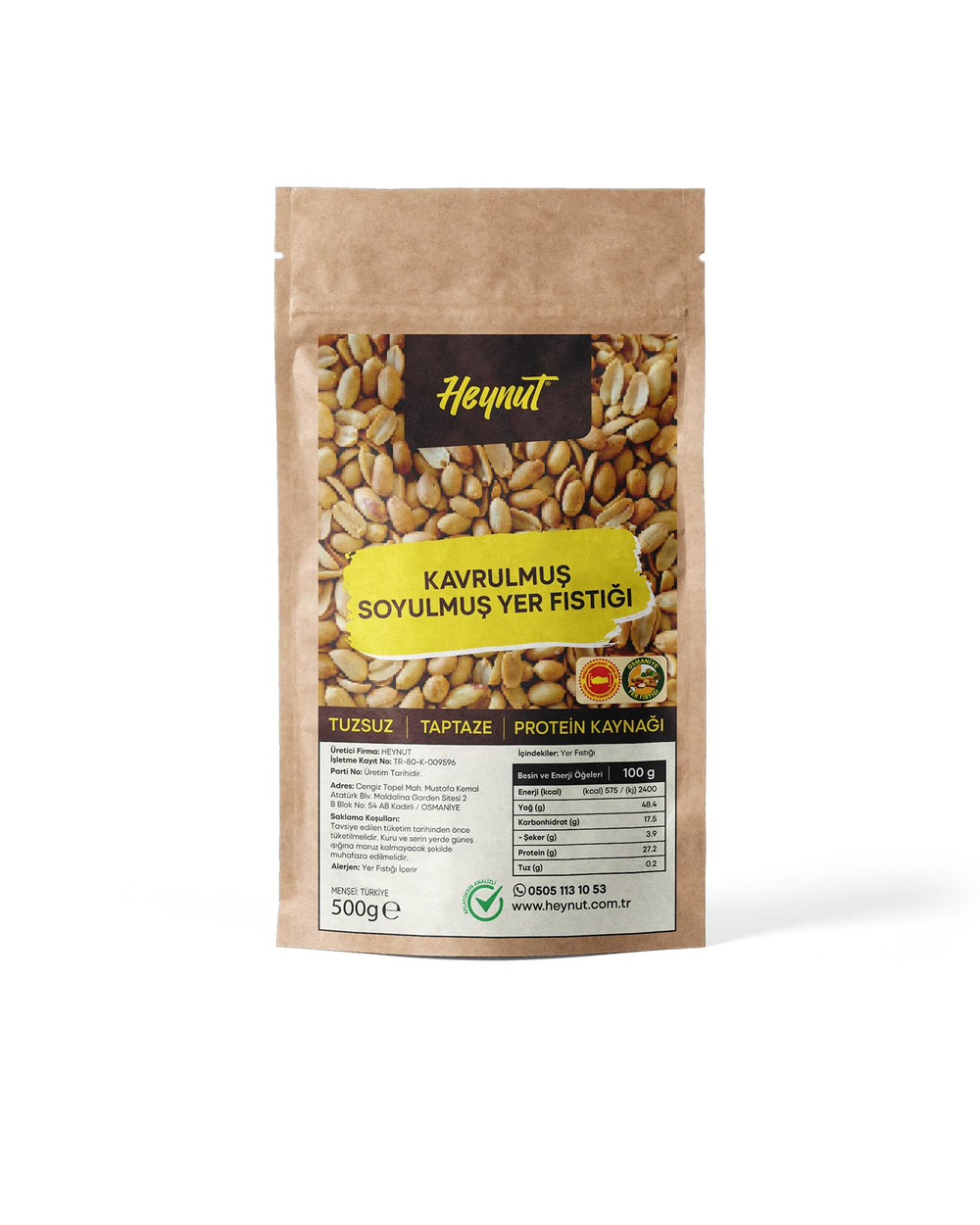 HeynuT Soyulmuş Yer Fıstığı 500g