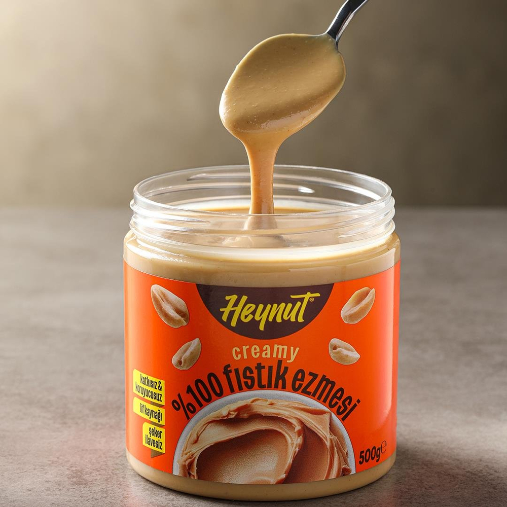 Şeker ilavesiz %100 Fıstık Ezmesi (Akışkan Kıvam) 500g